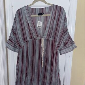 Urban Outfitters Red and Blue Striped Swim Coverup/Blouse never worn